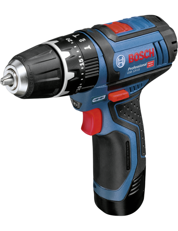 TRAPANO AVVITATORE A PERCUSSIONE BOSCH GSB 12V-15 SET