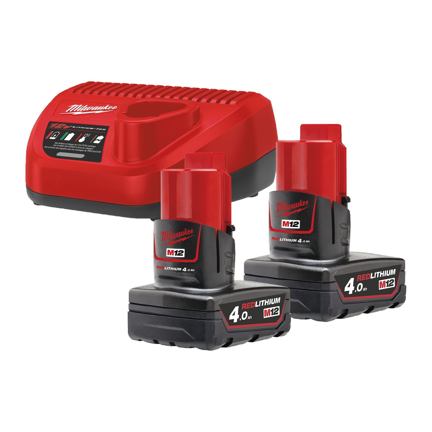 Milwaukee Energy Kit M12™ 2 x 4.0 Ah (12V) M12 NRG-402 Milawaukee Energy Kit M12™ 2 x 4.0 Ah (12V)