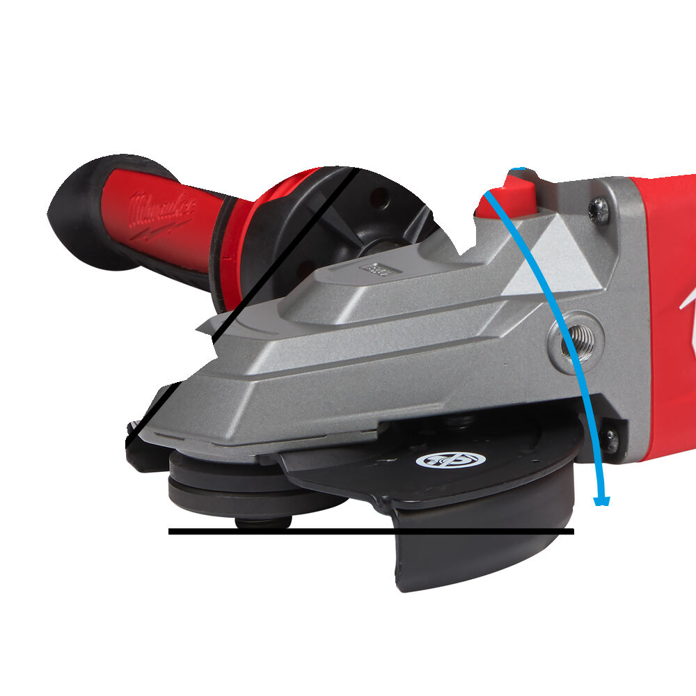 Milawaukee Smerigliatrice angolare 125 mm a testa piatta con interruttore a slitta e freno M18 FUEL™