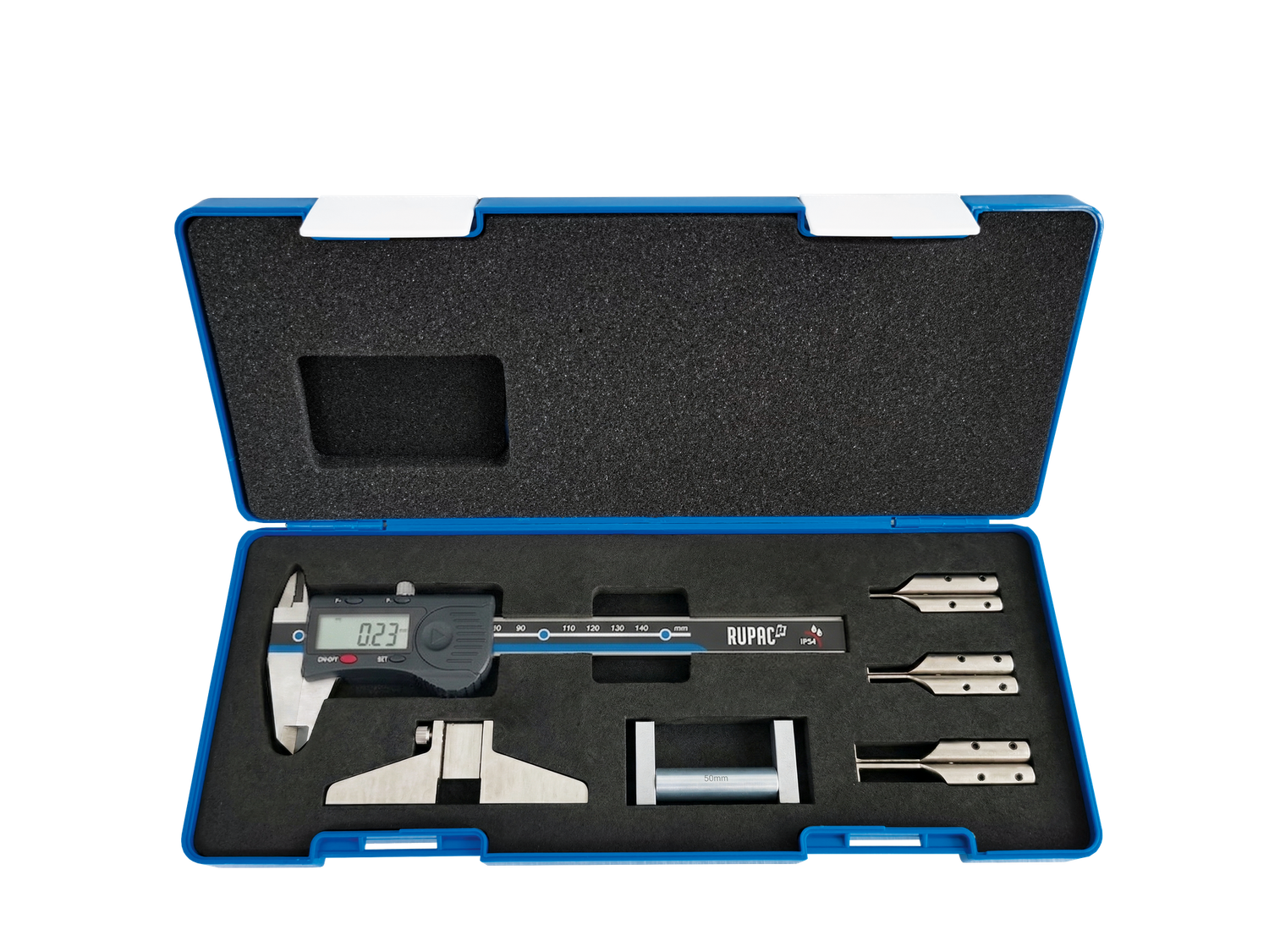 SET Calibro digitale RUPAC 5306150 campo150mm IP54 con becchi speciali per gole