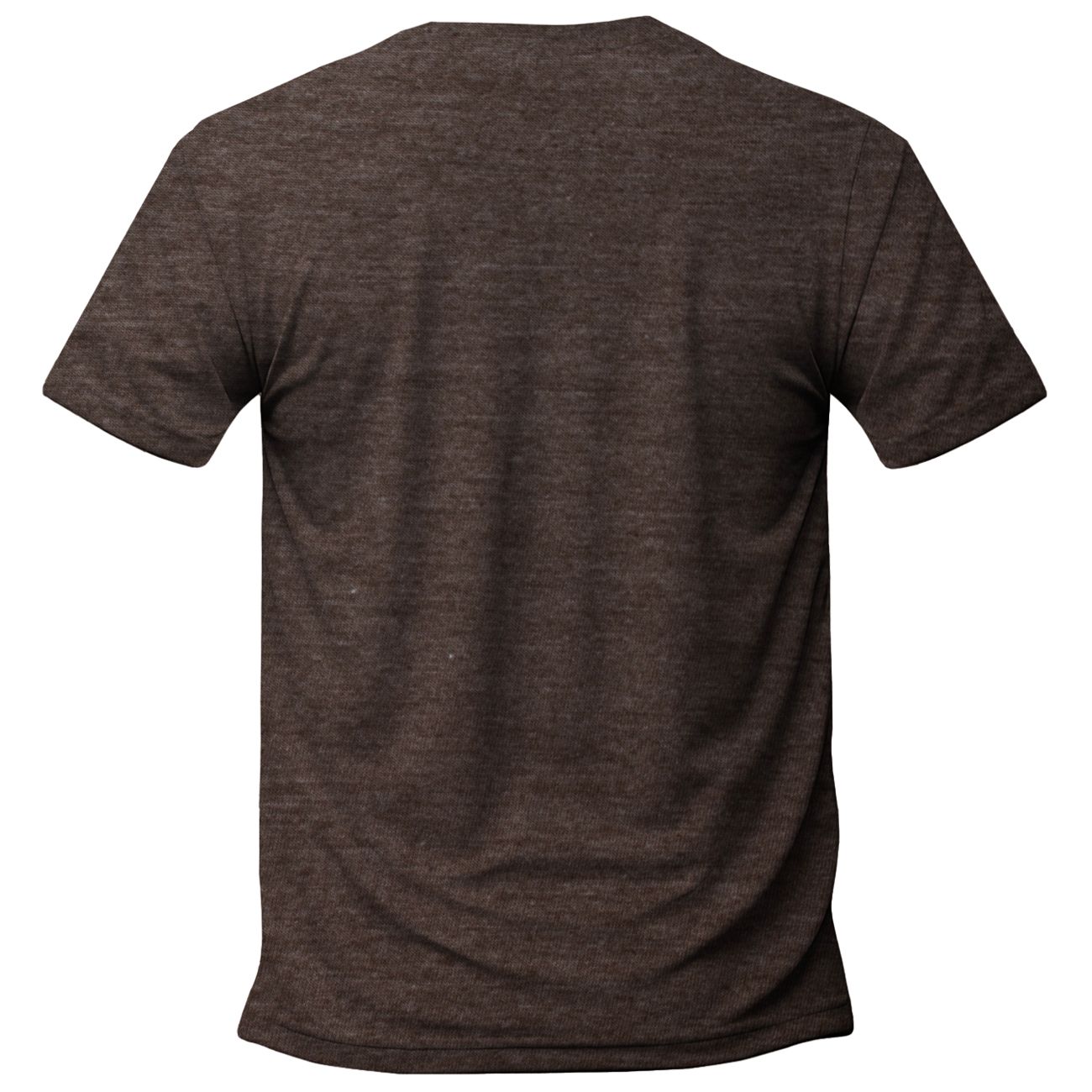 Uniseks/Mans T Hemp - Styl 1 - Bruin Melange
