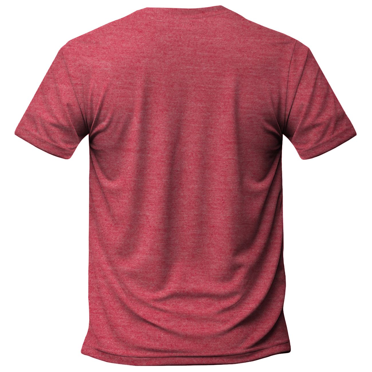Uniseks/Mans T Hemp - Styl 1 - Rooi Melange