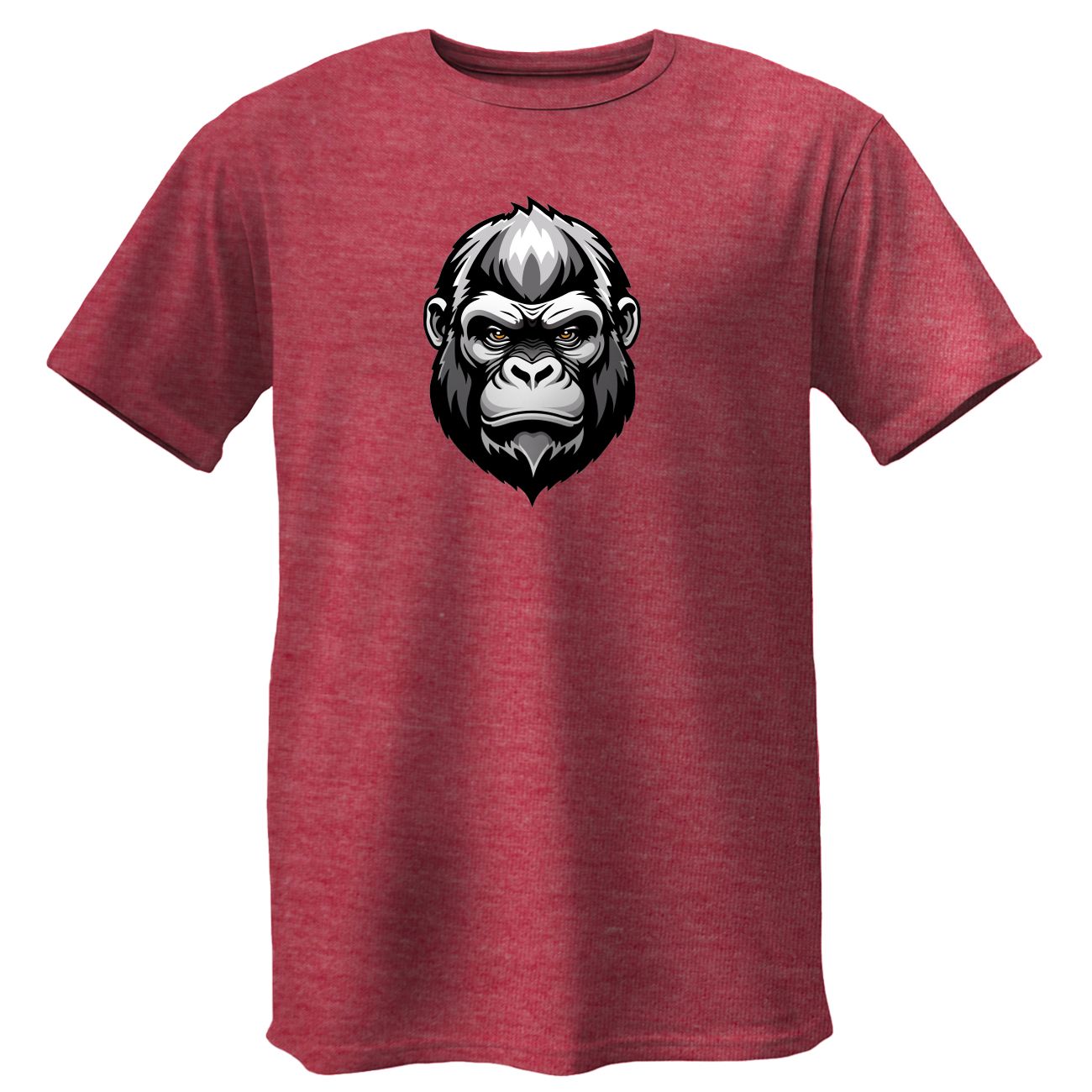 Uniseks/Mans T Hemp - Styl 2 - Rooi Melange