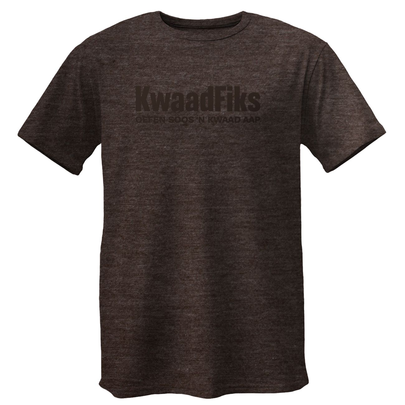 Uniseks/Mans T Hemp - Styl 3 - Bruin Melange