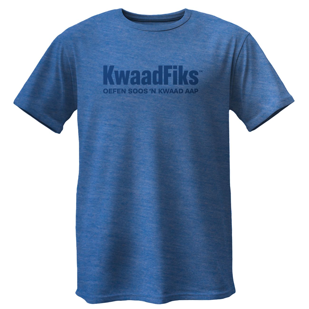 Uniseks/Mans T Hemp - Styl 3 - Blou Melange