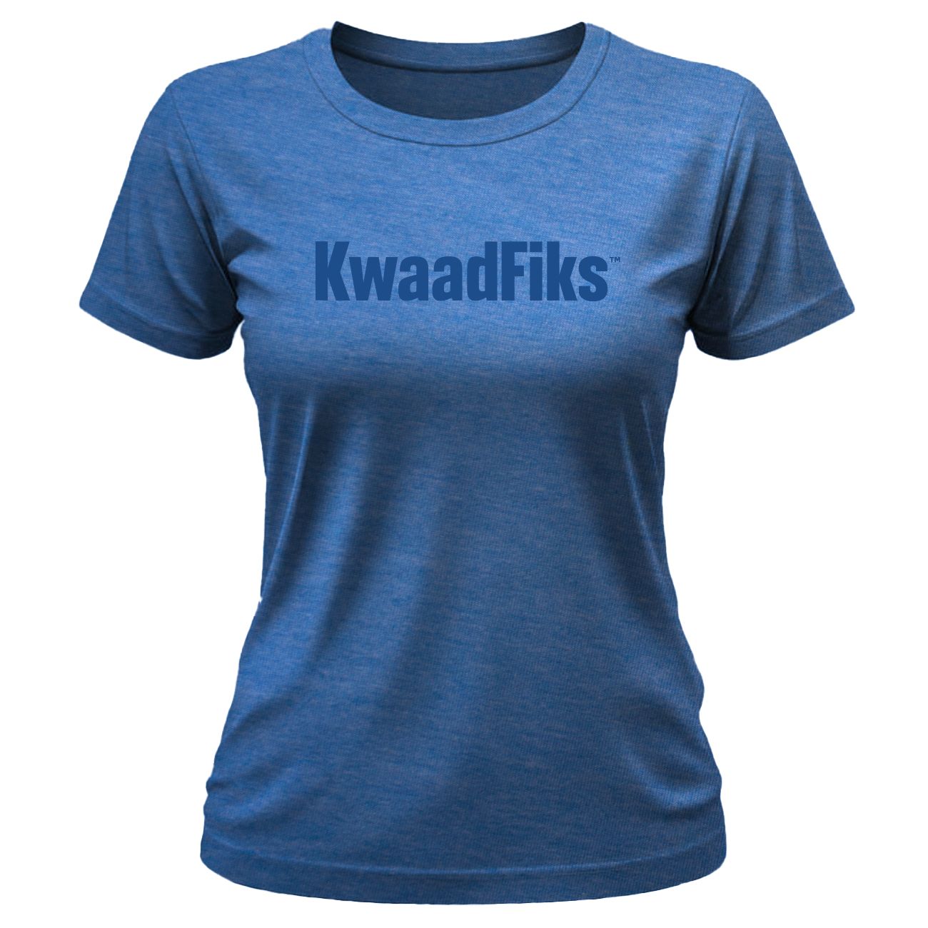 Dames Gepaste T Hemp - Styl 1 - Blou Melange