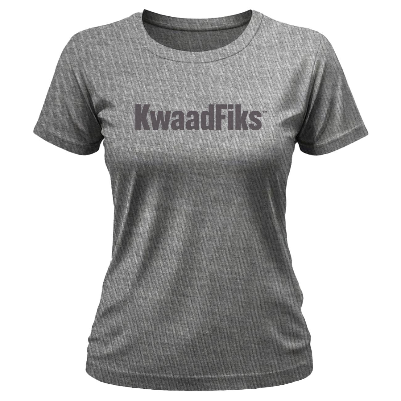 Dames Gepaste T Hemp - Styl 1 - Grys Melange