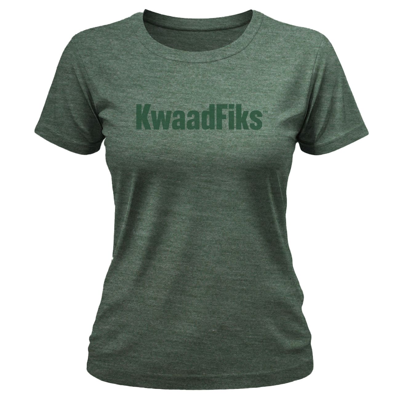 Dames Gepaste T Hemp - Styl 1 - Groen Melange