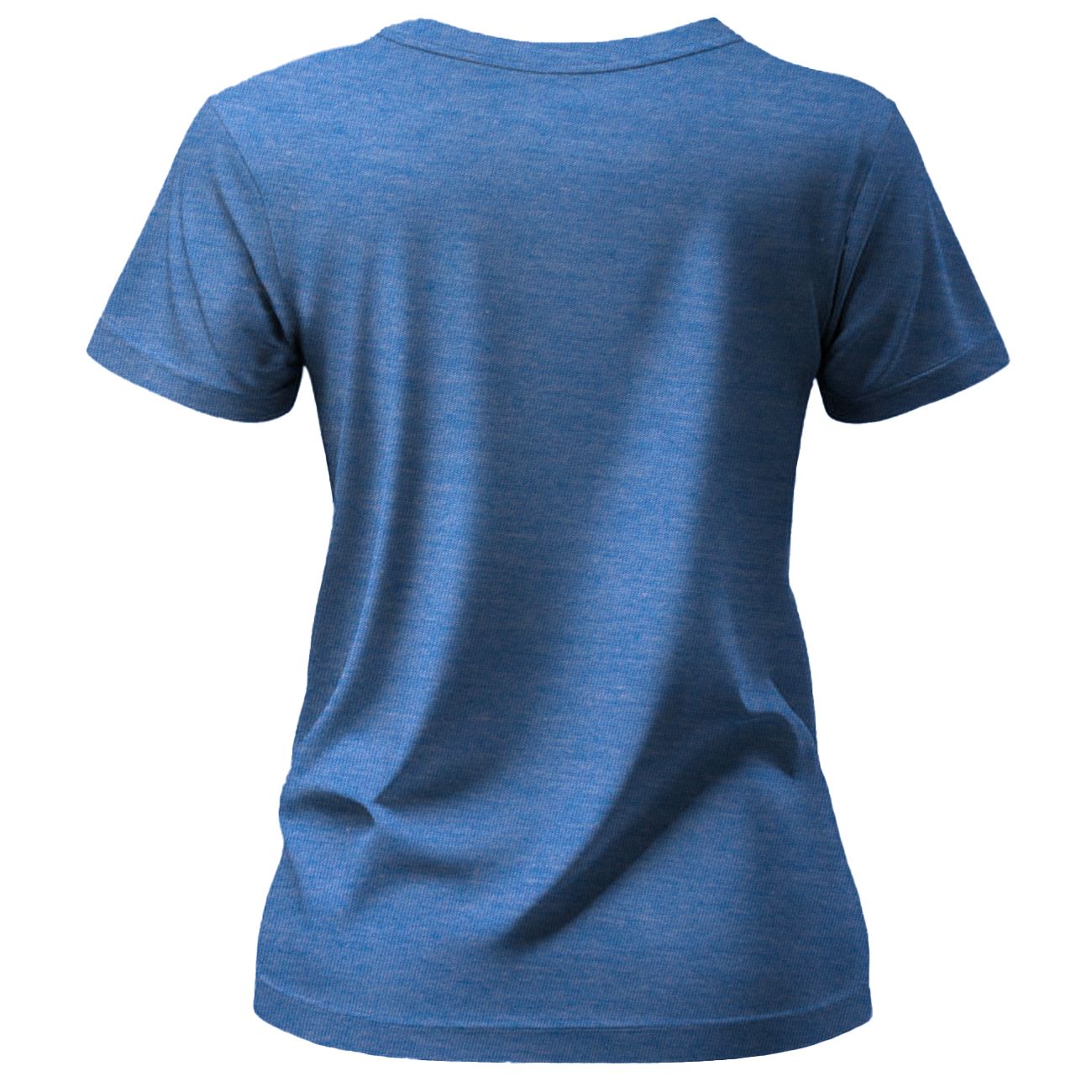 Dames Gepaste T Hemp - Styl 1 - Blou Melange