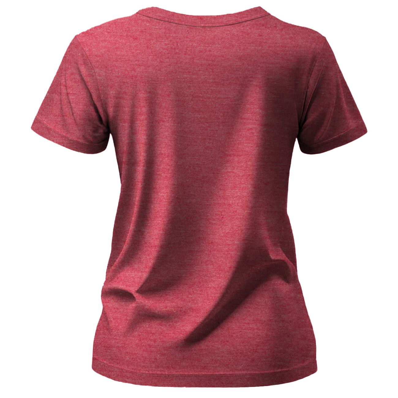 Dames Gepaste T Hemp - Styl 1 - Rooi Melange