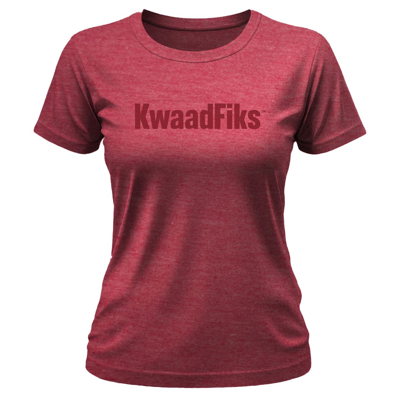 Dames Gepaste T Hemp - Styl 1 - Rooi Melange