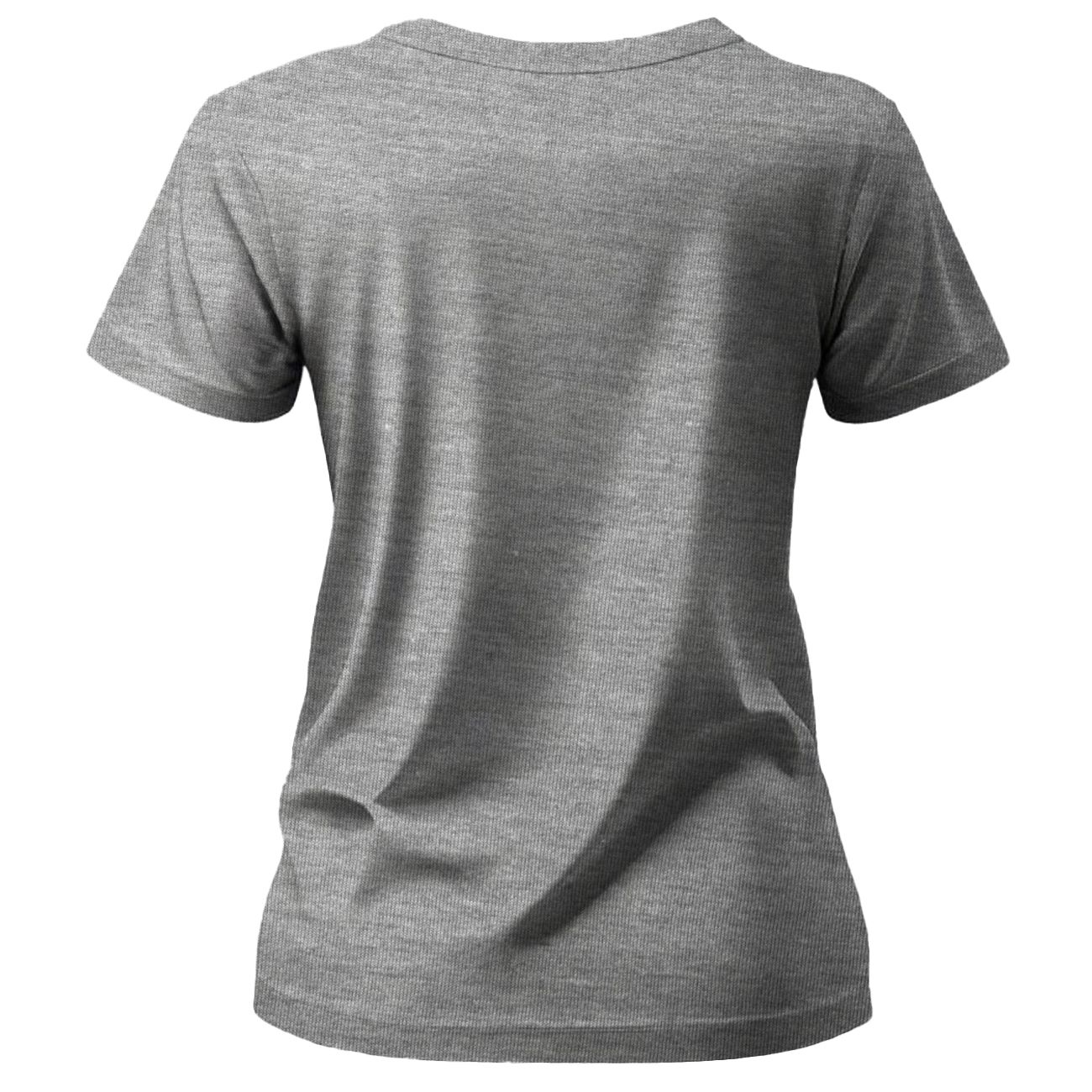 Dames Gepaste T Hemp - Styl 1 - Grys Melange