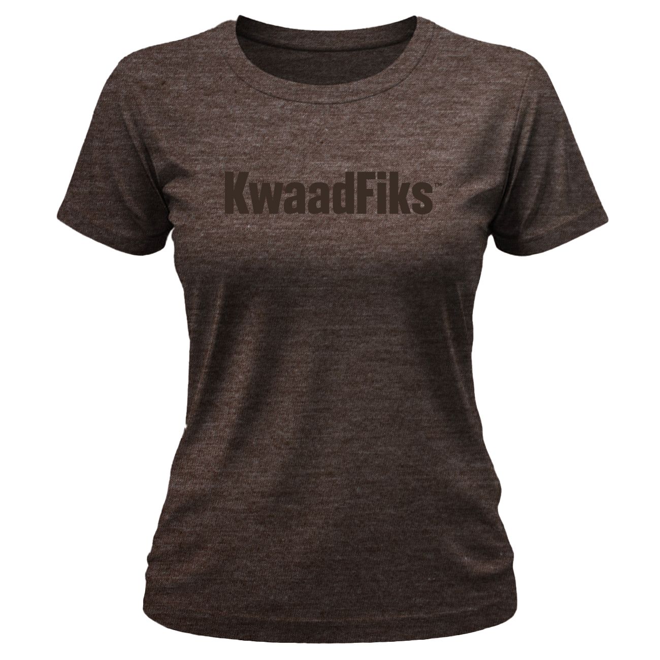 Dames Gepaste T Hemp - Styl 1 - Bruin Melange