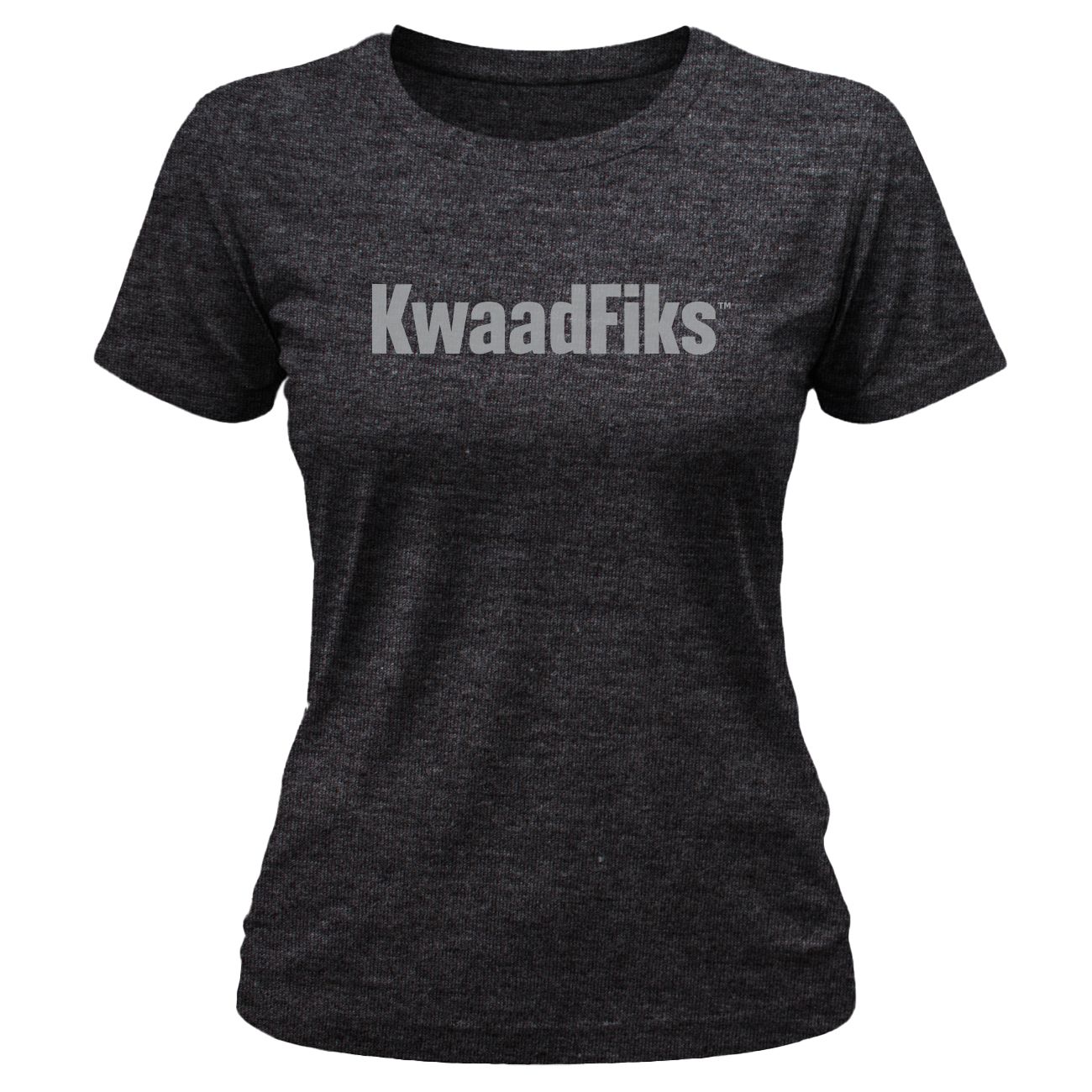 Dames Gepaste T Hemp - Styl 1 - Steenkool Melange