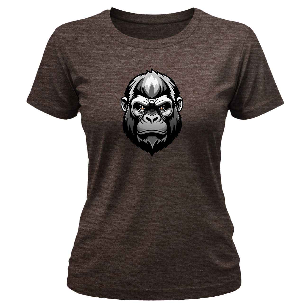 Dames Gepaste T Hemp - Styl 2 - Bruin Melange