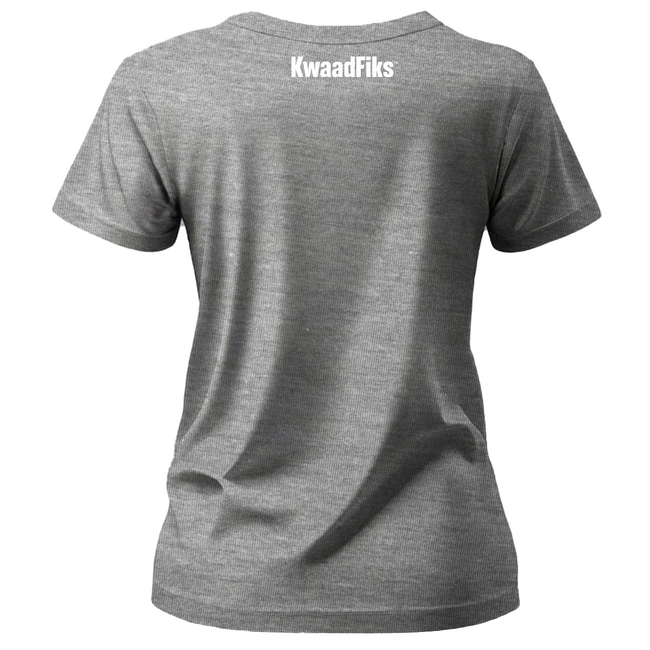 Dames Gepaste T Hemp - Styl 2 - Grys Melange