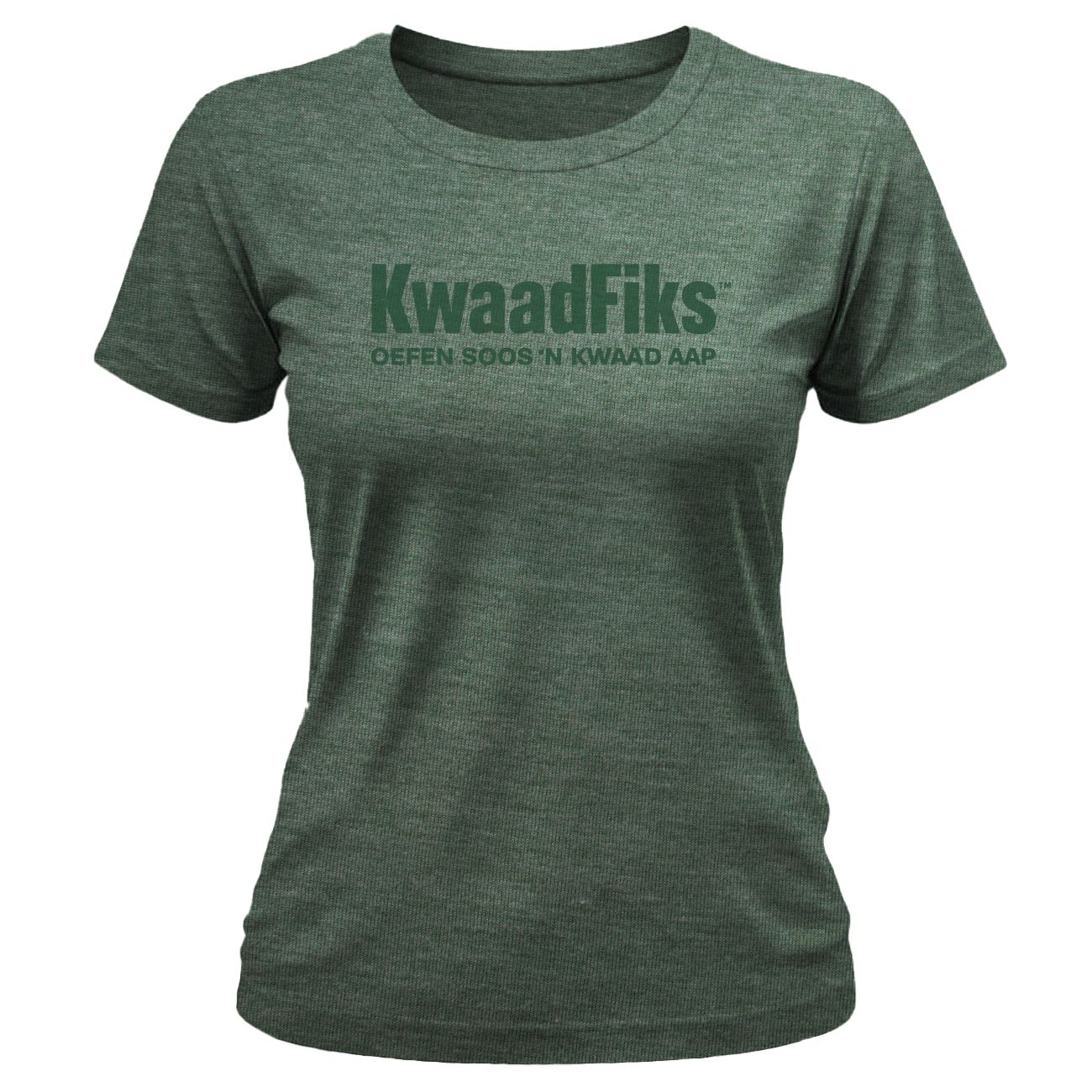 Dames Gepaste T Hemp - Styl 3 - Groen Melange
