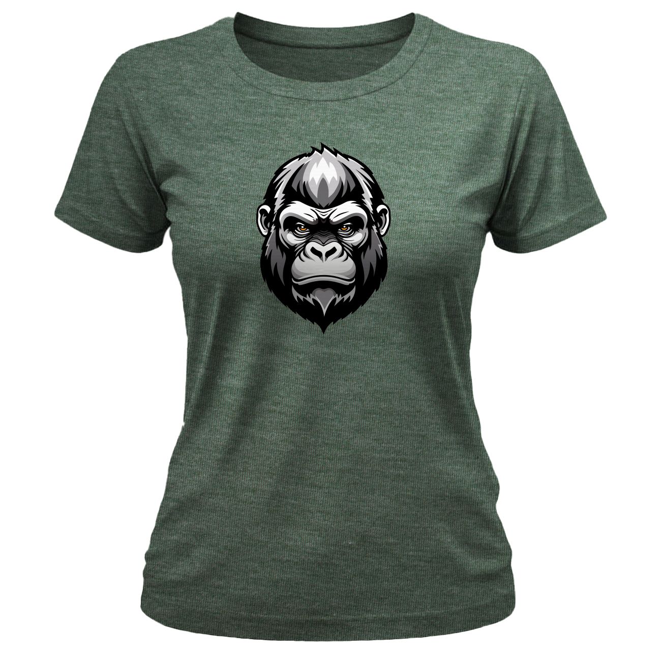 Dames Gepaste T Hemp - Styl 2 - Groen Melange
