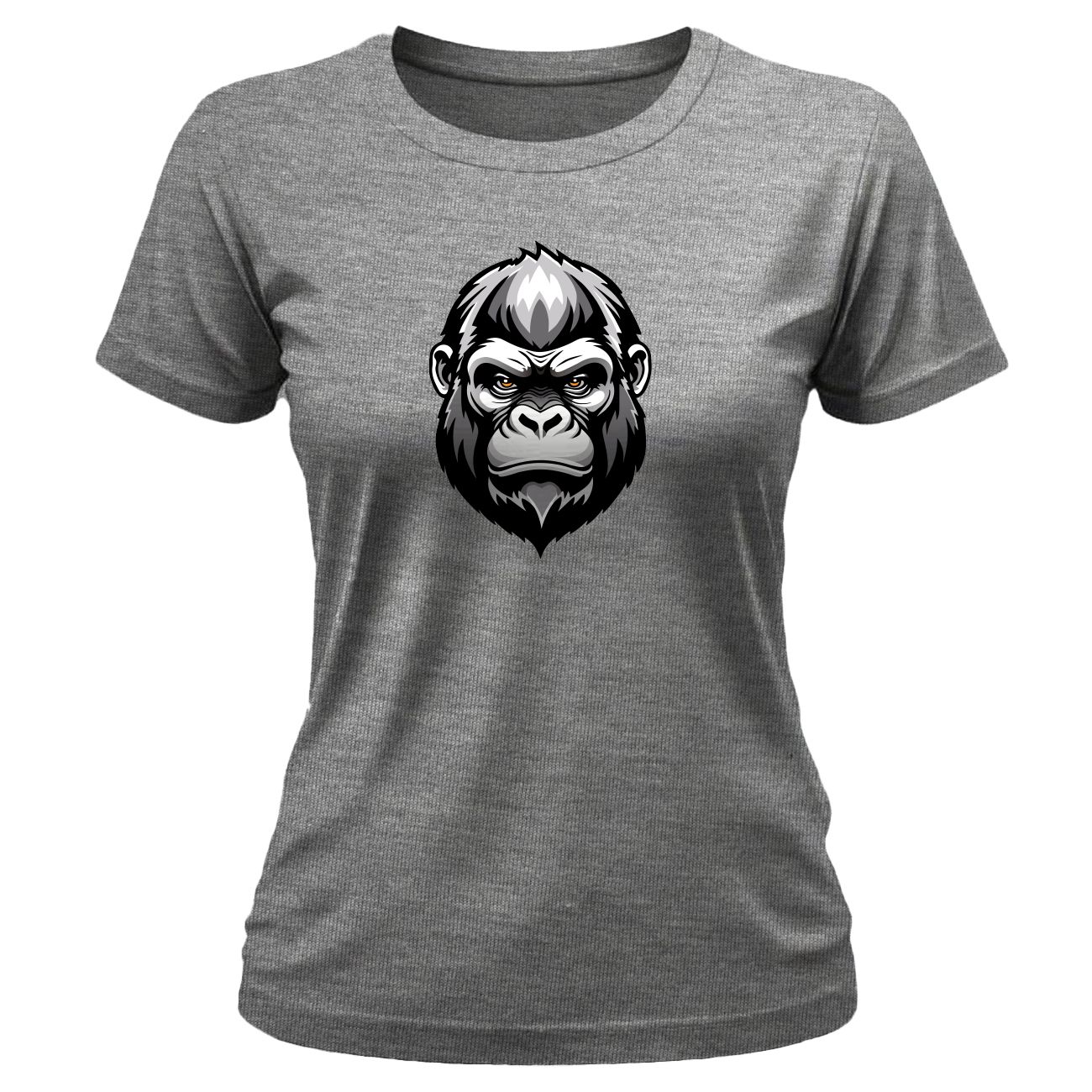 Dames Gepaste T Hemp - Styl 2 - Grys Melange
