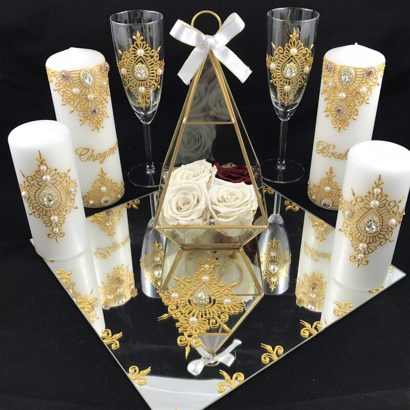 Wedding Set mit Rosen Pyramide