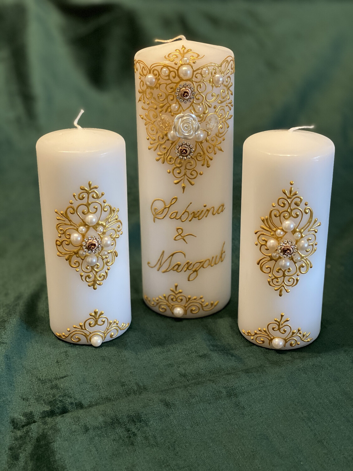 3 Kerzen Kombination - golden design -