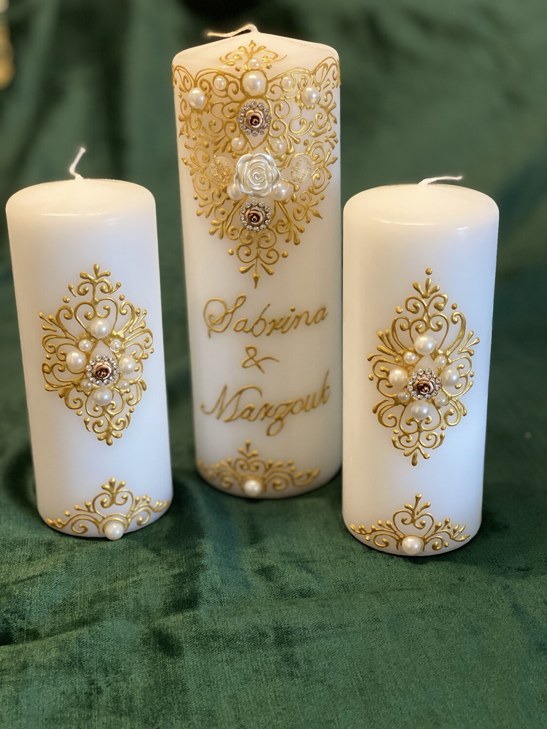3 Kerzen Kombination - golden design -