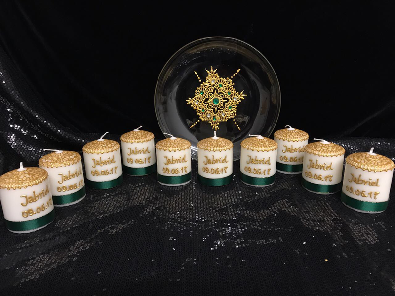 Gastgeschenke gold &amp; green