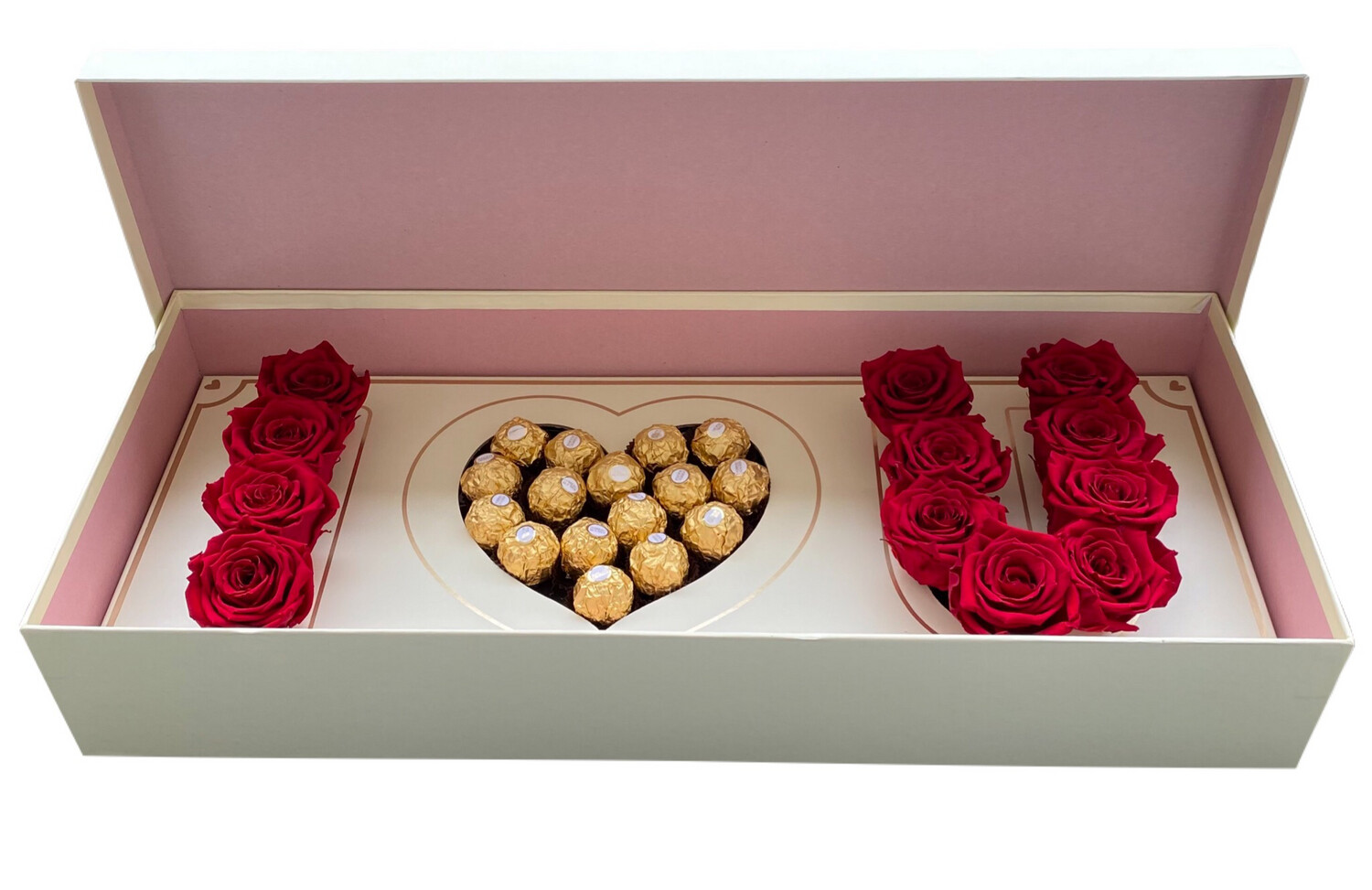 I Love You Rosenbox Sweet Edition - romantisches Infinity Rosen Geschenk aus Frankfurt