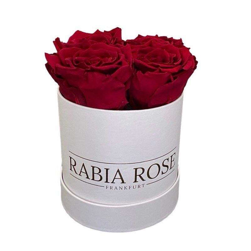 Elegante Infinity Rosenbox Small Weiß als Geschenkidee aus Frankfurt