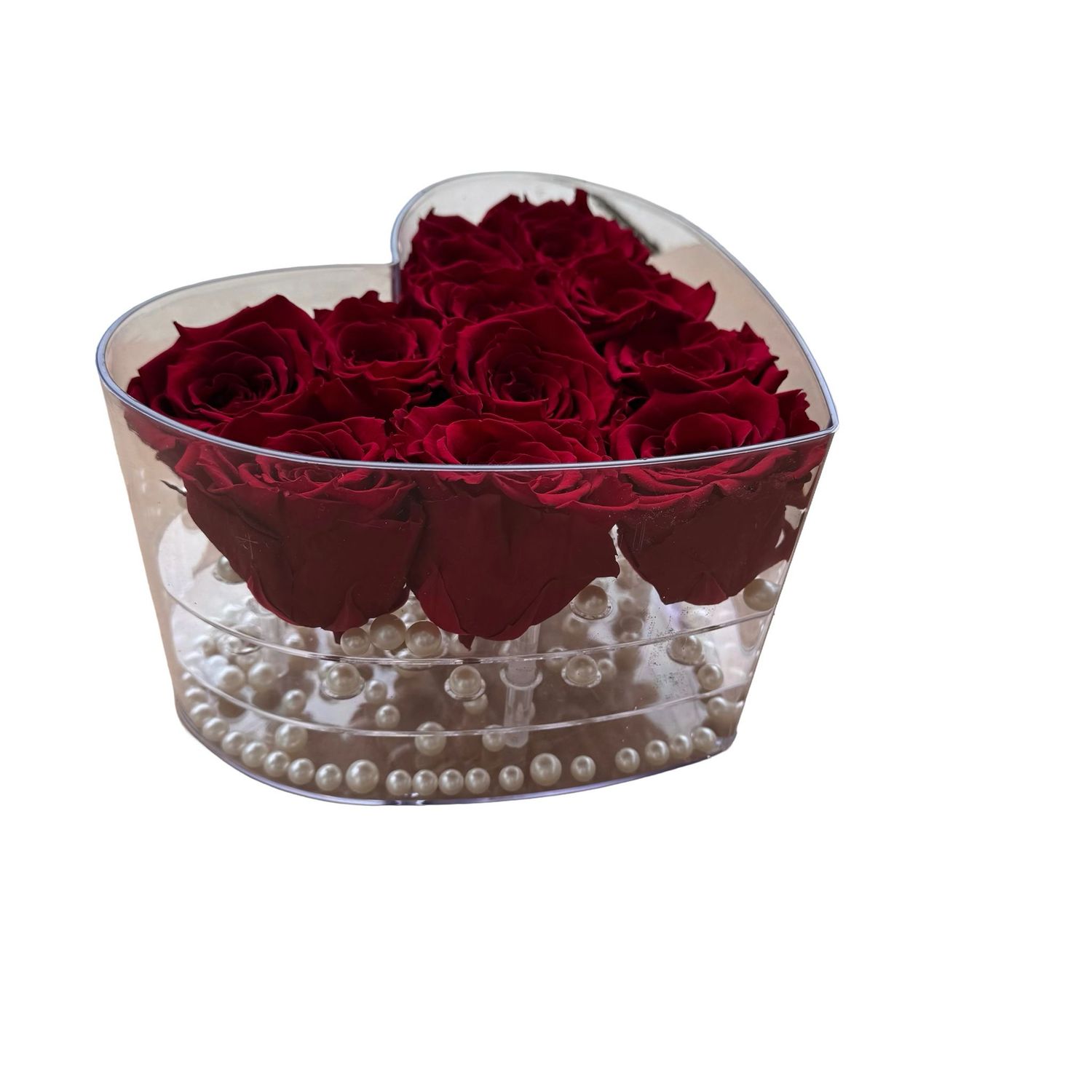 ❤️ Infinity Rosen Acryl Herzbox 10–11 🌹 „Crystal Love