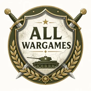 All Wargames emblem with shield, tank, crossed swords, laurel branches, and bold category text.
