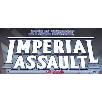 Star Wars: Imperial Assault logo with bold silver lettering over a dark sci-fi background.