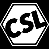 Conflict Simulations CSL logo with bold black CSL letters inside a white hexagon outline.