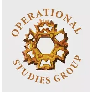 Operational Studies Group logo with circular text around a stylised gold cog or wreath symbol.