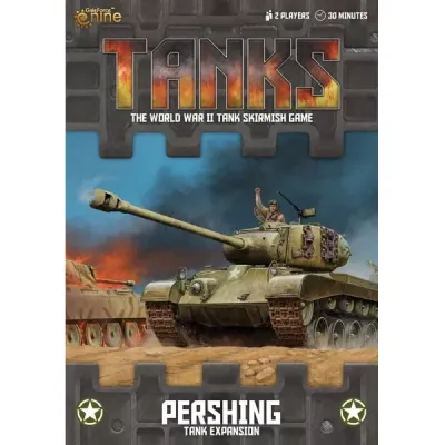 TANKS Pershing Tank Expansion with an American Pershing tank advancing across the battlefield.