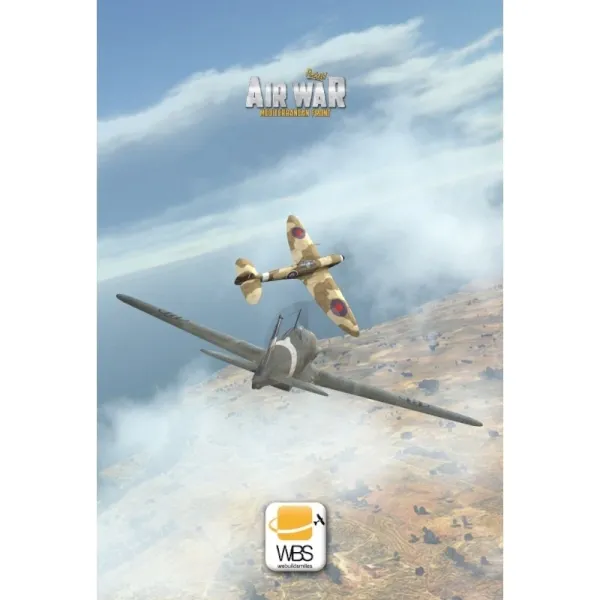 Pocket Air War: Mediterranean Front cover with WWII fighter aircraft flying above desert terrain.