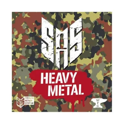 SAS Rogue Regiment: Heavy Metal expansion cover with camouflage background and SAS logo.
