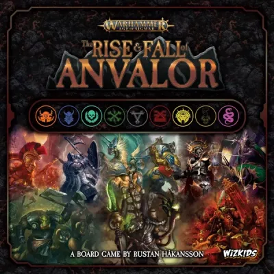 Warhammer Age of Sigmar: The Rise & Fall of Anvalor Warhammer Age of Sigmar: The Rise & Fall of Anvalor box front with fantasy faction artwork.