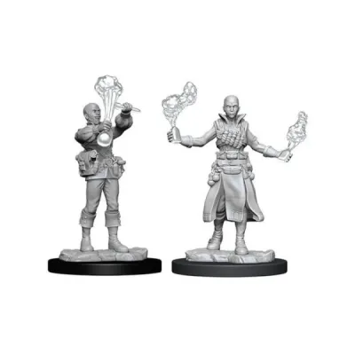 WizKids Human Female Alchemist pack with 2 unpainted fantasy RPG miniatures.