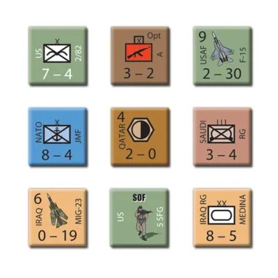 Strategy &amp; Tactics #339: Saddam Moves South counters with Coalition, Iraqi, Saudi, air, and special forces units.