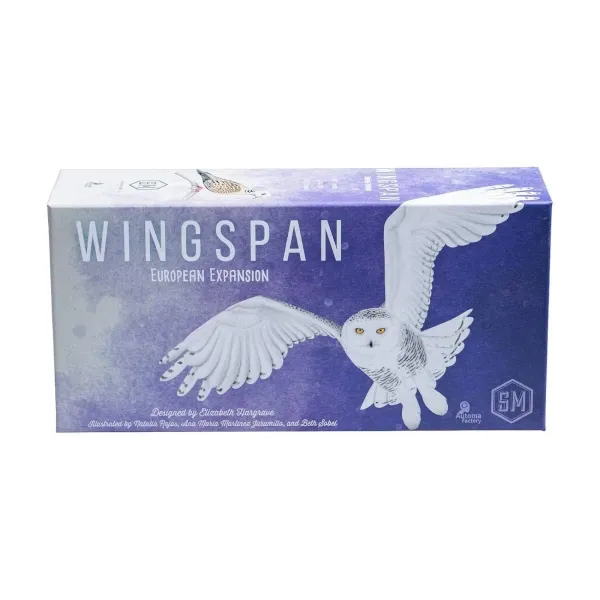 Wingspan: European Expansion box front with white owl artwork.