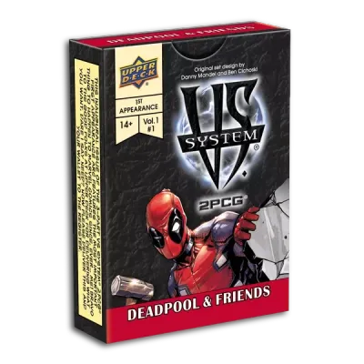 Vs. System 2PCG: Deadpool &amp; Friends expansion box front with Deadpool artwork.