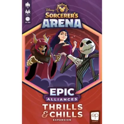 Disney Sorcerer’s Arena: Thrills &amp; Chills expansion box front.