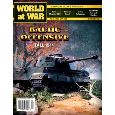 World at War #93: Baltic Offensive magazine cover with a WWII tank advancing through wooded terrain.