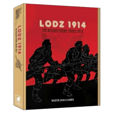 The Russian Empire Strikes Back: Lodz 1914 Lodz 1914 box cover showing silhouetted soldiers advancing against a red background.