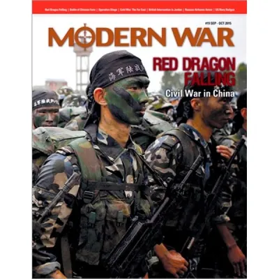Modern War #19: Red Dragon Falling magazine cover with Chinese soldiers and civil war scenario title.