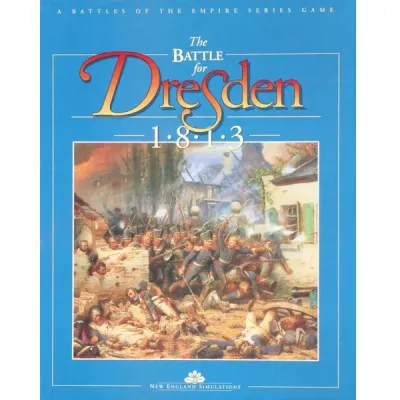 The Battle for Dresden 1813 Napoleonic wargame cover with period battlefield artwork.