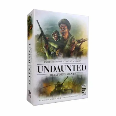 Undaunted: Reinforcements expansion box with soldiers and tank artwork.
