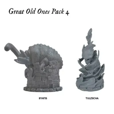 Byatis and Tulzscha grey miniatures for Cthulhu Wars Great Old One Pack 4.