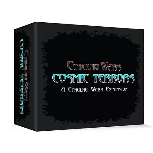 Cthulhu Wars Cosmic Terrors Pack box front with black Mythos-style expansion packaging.